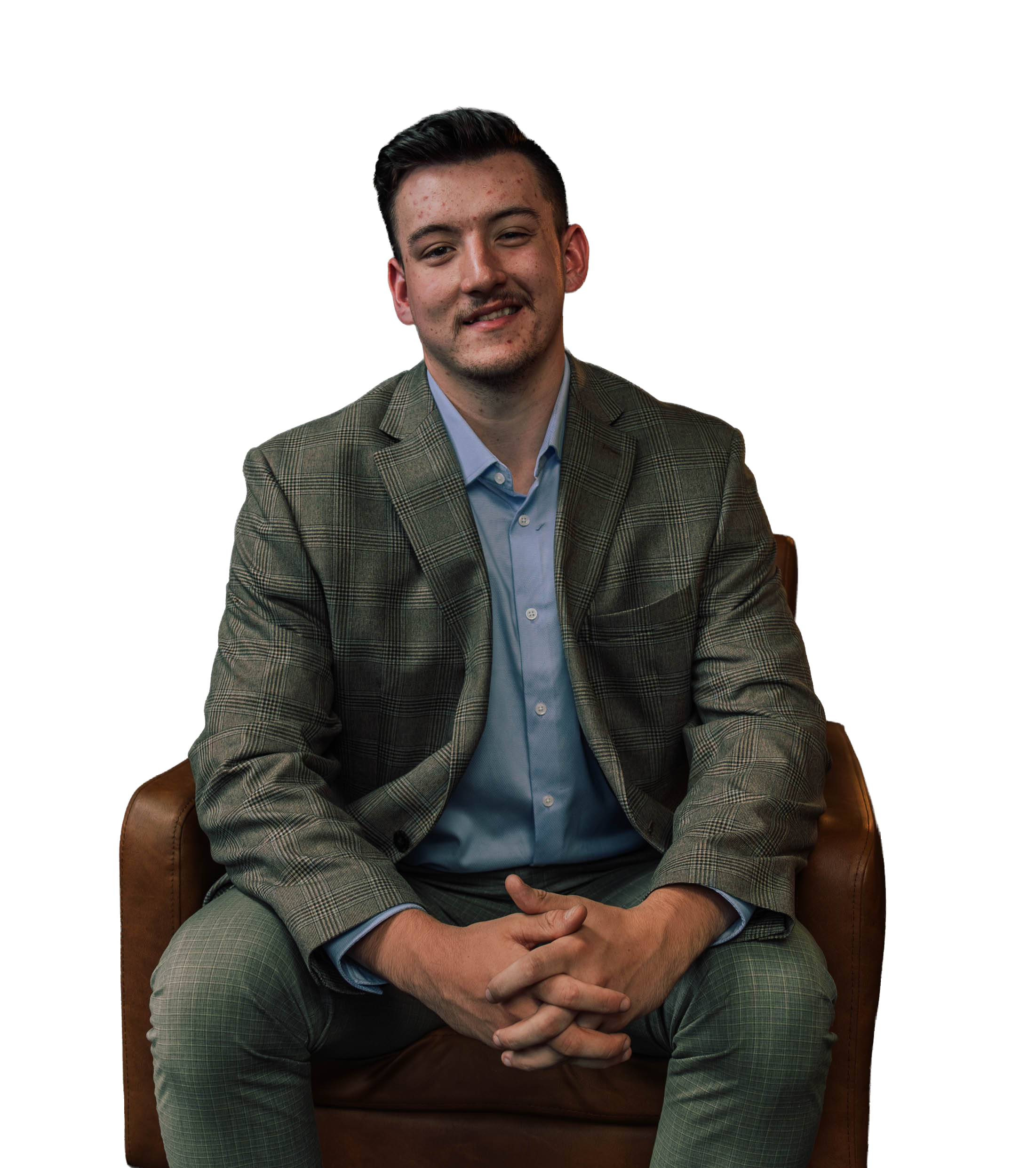 Evangelist Tommy Crissman Tommy sitting on a chair